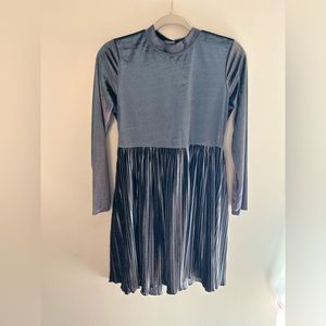 Velvet Girls turtleneck long sleeve pleated dress